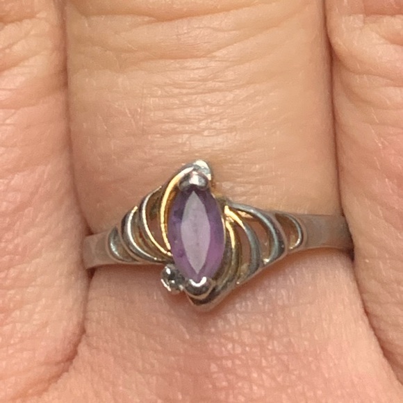 💜 3 for $50 Vintage size 9 silver plated ring - Picture 2 of 7